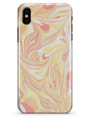 Marbleized Swirling Coral and Yellow - iPhone X Clipit Case