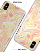 Marbleized Swirling Coral and Yellow - iPhone X Clipit Case