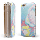 Marbleized Swirling Cotton Candy iPhone 6/6s or 6/6s Plus 2-Piece Hybrid INK-Fuzed Case
