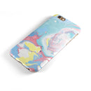 Marbleized Swirling Cotton Candy iPhone 6/6s or 6/6s Plus 2-Piece Hybrid INK-Fuzed Case