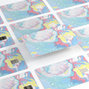 Marbleized Swirling Cotton Candy - Premium Protective Decal Skin-Kit for the Apple Credit Card