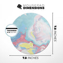 Marbleized Swirling Cotton Candy// WaterProof Rubber Foam Backed Anti-Slip Mouse Pad for Home Work Office or Gaming Computer Desk