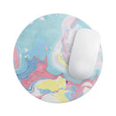Marbleized Swirling Cotton Candy// WaterProof Rubber Foam Backed Anti-Slip Mouse Pad for Home Work Office or Gaming Computer Desk