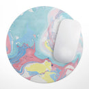 Marbleized Swirling Cotton Candy// WaterProof Rubber Foam Backed Anti-Slip Mouse Pad for Home Work Office or Gaming Computer Desk