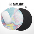 Marbleized Swirling Cotton Candy// WaterProof Rubber Foam Backed Anti-Slip Mouse Pad for Home Work Office or Gaming Computer Desk