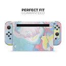 Marbleized Swirling Cotton Candy // Skin Decal Wrap Kit for Nintendo Switch Console & Dock, Joy-Cons, Pro Controller, Lite, 3DS XL, 2DS XL, DSi, or Wii - Vinyl Skin Wrap for Nintendo Switch 2, OLED, Lite, Pro Controller, Wii & Classic Handhelds