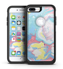 Marbleized Swirling Cotton Candy - iPhone 7 or 7 Plus Commuter Case Skin Kit