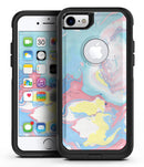 Marbleized Swirling Cotton Candy - iPhone 7 or 7 Plus Commuter Case Skin Kit