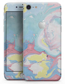 Marbleized Swirling Cotton Candy - Skin-kit for the iPhone 8 or 8 Plus