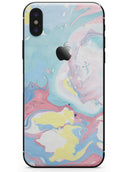 Marbleized Swirling Cotton Candy - iPhone X Skin-Kit