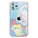 Marbleized Swirling Cotton Candy - Protective Skin Wrap & Decal – Compatible with iPhone SE to iPhone 17 Pro Max (All Models)