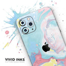 Marbleized Swirling Cotton Candy - Protective Skin Wrap & Decal – Compatible with iPhone SE to iPhone 17 Pro Max (All Models)