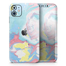 Marbleized Swirling Cotton Candy - Protective Skin Wrap & Decal – Compatible with iPhone SE to iPhone 17 Pro Max (All Models)