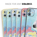 Marbleized Swirling Cotton Candy - Protective Skin Wrap & Decal – Compatible with iPhone SE to iPhone 17 Pro Max (All Models)