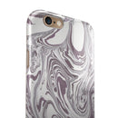 Marbleized Swirling Dark Purple iPhone 6/6s or 6/6s Plus 2-Piece Hybrid INK-Fuzed Case