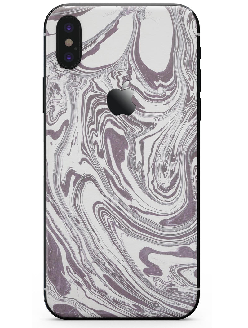 Marbleized Swirling Dark Purple - iPhone X Skin-Kit