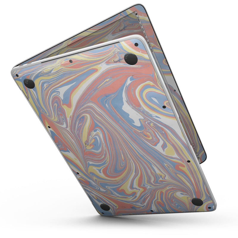 MacBook Pro with Touch Bar Skin Kit - Marbleized_Swirling_Fun_Coral-MacBook_13_Touch_V6.jpg?