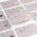 Marbleized Swirling Fun Coral - Premium Protective Decal Skin-Kit for the Apple Credit Card