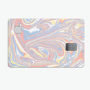 Marbleized Swirling Fun Coral - Premium Protective Decal Skin-Kit for the Apple Credit Card