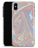 Marbleized Swirling Fun Coral - iPhone X Clipit Case
