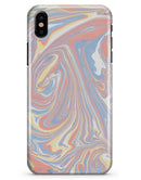 Marbleized Swirling Fun Coral - iPhone X Clipit Case