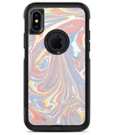 Marbleized Swirling Fun Coral - iPhone X OtterBox Case & Skin Kits