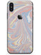 Marbleized Swirling Fun Coral - iPhone X Skin-Kit
