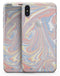 Marbleized Swirling Fun Coral - iPhone X Skin-Kit