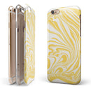 Marbleized Swirling Gold iPhone 6/6s or 6/6s Plus 2-Piece Hybrid INK-Fuzed Case