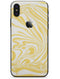 Marbleized Swirling Gold - iPhone X Skin-Kit