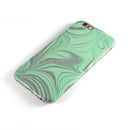 Marbleized Swirling Green and Gray iPhone 6/6s or 6/6s Plus 2-Piece Hybrid INK-Fuzed Case