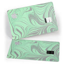 Marbleized Swirling Green and Gray - Premium Protective Decal Skin-Kit for the Apple Credit Card