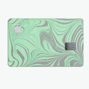 Marbleized Swirling Green and Gray - Premium Protective Decal Skin-Kit for the Apple Credit Card