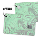 Marbleized Swirling Green and Gray - Premium Protective Decal Skin-Kit for the Apple Credit Card