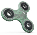 Marbleized Swirling Green and Gray Full-Body Fidget Spinner Skin-Kit