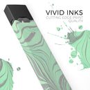 Marbleized Swirling Green and Gray - Premium Decal Protective Skin-Wrap Sticker compatible with the Juul Labs vaping device