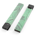Marbleized Swirling Green and Gray - Premium Decal Protective Skin-Wrap Sticker compatible with the Juul Labs vaping device