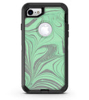 Marbleized Swirling Green and Gray - iPhone 7 or 8 OtterBox Case & Skin Kits