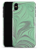 Marbleized Swirling Green and Gray - iPhone X Clipit Case