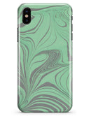 Marbleized Swirling Green and Gray - iPhone X Clipit Case