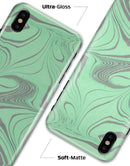 Marbleized Swirling Green and Gray - iPhone X Clipit Case