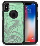 Marbleized Swirling Green and Gray - iPhone X OtterBox Case & Skin Kits