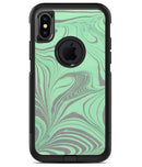 Marbleized Swirling Green and Gray - iPhone X OtterBox Case & Skin Kits