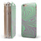 Marbleized Swirling Green and Gray v4 iPhone 6/6s or 6/6s Plus 2-Piece Hybrid INK-Fuzed Case