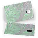 Marbleized Swirling Green and Gray v4 - Premium Protective Decal Skin-Kit for the Apple Credit Card