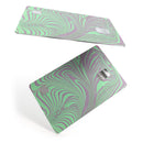 Marbleized Swirling Green and Gray v4 - Premium Protective Decal Skin-Kit for the Apple Credit Card