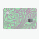 Marbleized Swirling Green and Gray v4 - Premium Protective Decal Skin-Kit for the Apple Credit Card