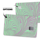Marbleized Swirling Green and Gray v4 - Premium Protective Decal Skin-Kit for the Apple Credit Card