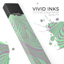 Marbleized Swirling Green and Gray v4 - Premium Decal Protective Skin-Wrap Sticker compatible with the Juul Labs vaping device