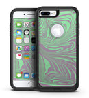 Marbleized Swirling Green and Gray v4 - iPhone 7 or 7 Plus Commuter Case Skin Kit